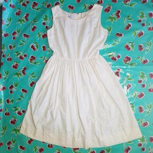 Vintage Early '60's Dotted Swiss Day Dress Size 10/12